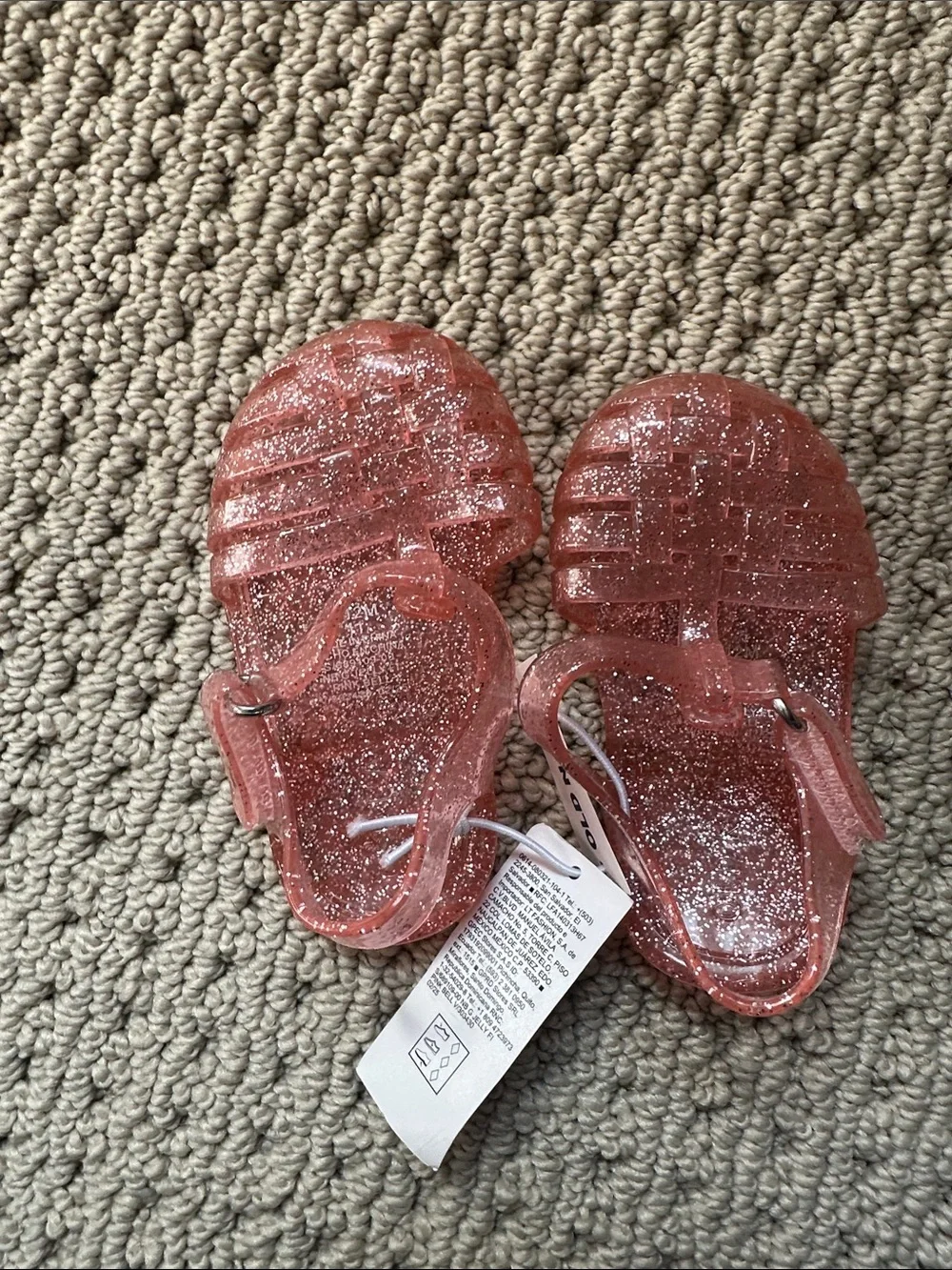 Baby Glitter Jelly Sandals in Pink